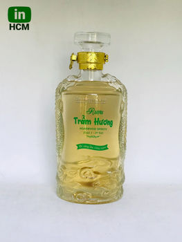 Chai thủy tinh XO trụ rồng in logo 1 màu