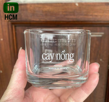 Ly thủy tinh in logo