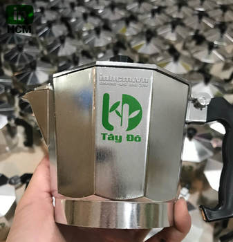in logo 1 màu lên ấm pha cafe phin