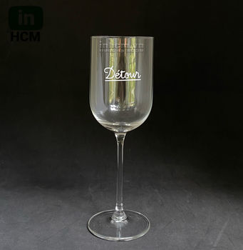 Ly thủy tinh đựng rượu vang in logo 1 màu