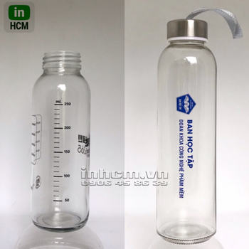 In chai thủy tinh đựng sản phẩm