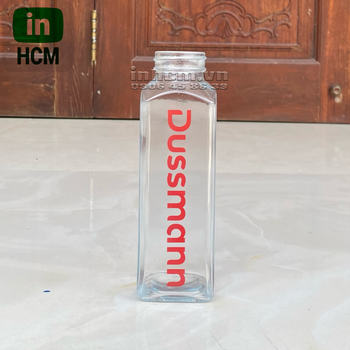 Chai thủy tinh in logo 1 màu