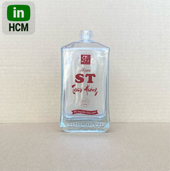 Chai thủy tinh in 1 màu