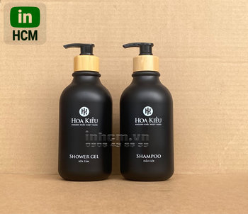 Chai nhựa đựng dầu gội, sữa tắm inlogo