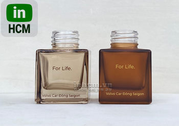 Chai thủy tinh in logo 1 màu