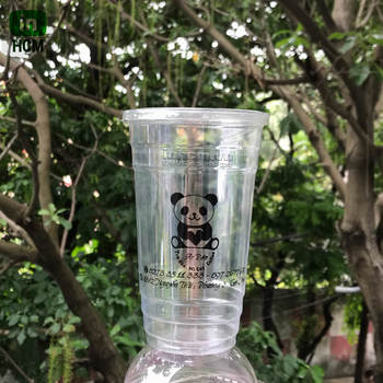 in ly nhựa trà sữa nắp bằng PET size lớn