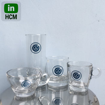 Các loại ly thủy tinh in logo quán cafe