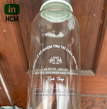 Chai thủy tinh in quà tặng
