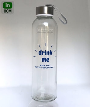 in logo lên chai nắp nhôm 500ml