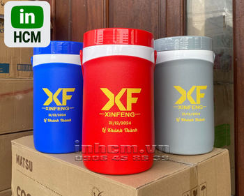Bình nhựa 2L duy tân in logo