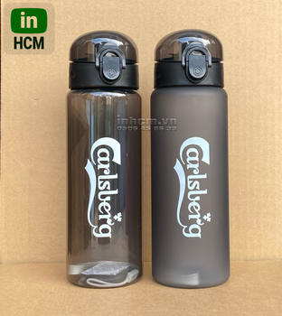 In logo 1 màu lên chai nhựa đựng nước
