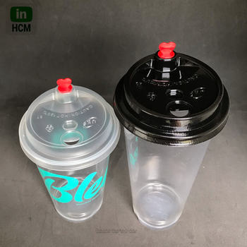 in logo trà sữa ly nhựa nắp tim mỏng 500ml, 700ml