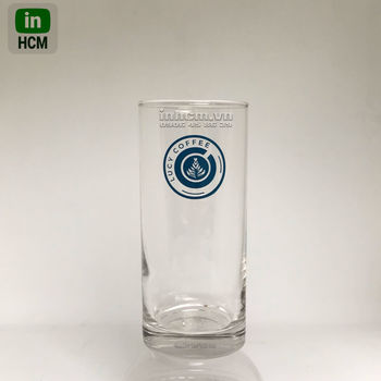 ly thủy tinh ống in logo thương hiệu