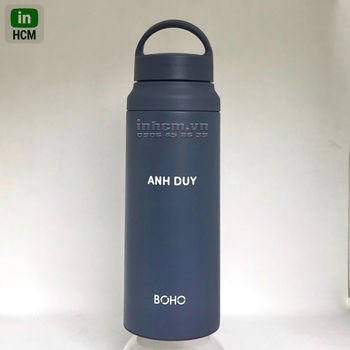 In tên lên bình giữ nhiệt quà tặng