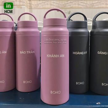 Quà tặng bình giữ nhiệt in tên từng người