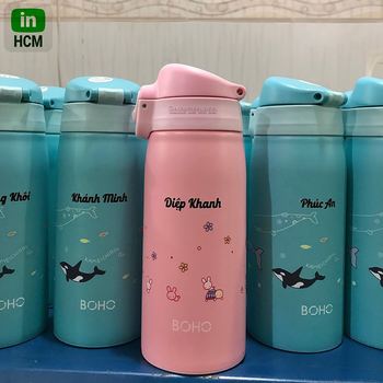 Bình đựng nước giữ nhiệt in tên