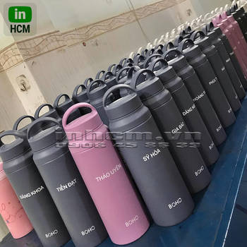 Nhận in tên lên bình đựngnước giữ nhiệt quà tặng