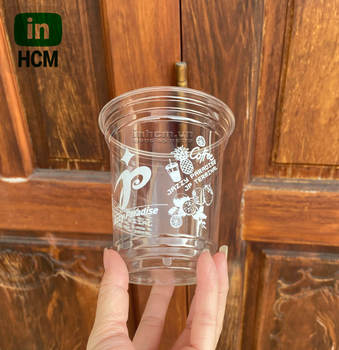 Ly nhựa pet 360ml in logo